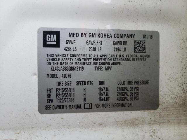 Photo 14 from auction – 2016 BUICK ENCORE with VIN KL4CJASB5GB612119