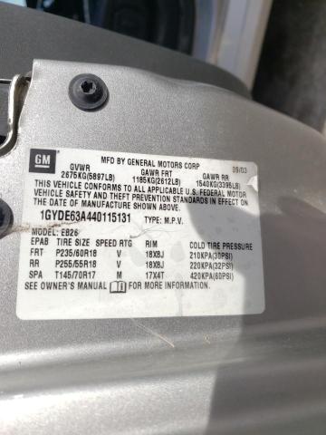 Photo 14 from auction – 2004 CADILLAC SRX with VIN 1GYDE63A440115131