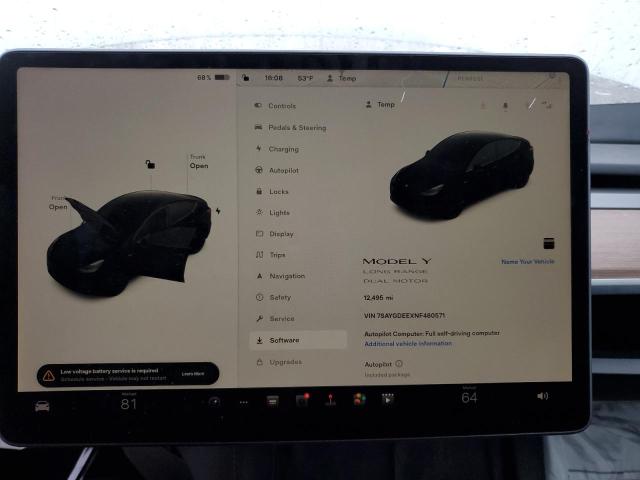 Photo 9 from auction – 2022 TESLA MODEL Y with VIN 7SAYGDEEXNF480571