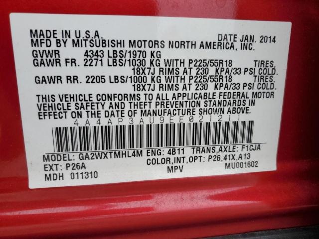Photo 14 from auction – 2014 MITSUBISHI OUTLANDER with VIN 4A4AP3AU9EE021211