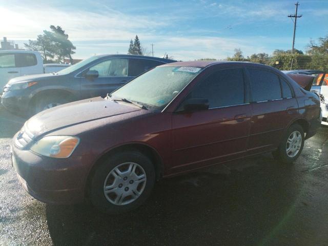 HONDA CIVIC LX 2002 with VIN 2HGES16562H536489 - Photo from auction