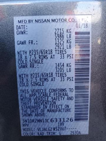 Photo 14 from auction – 2018 NISSAN PATHFINDER with VIN 5N1DR2MN1JC633126