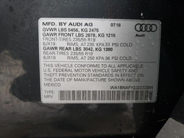 Photo 14 from auction – 2018 AUDI Q5 PREMIUM with VIN WA1BNAFY2J2222004