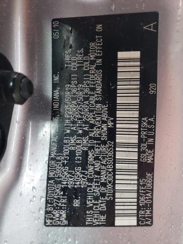 Photo 14 from auction – 2011 TOYOTA SIENNA SPO with VIN 5TDXK3DC4BS036532