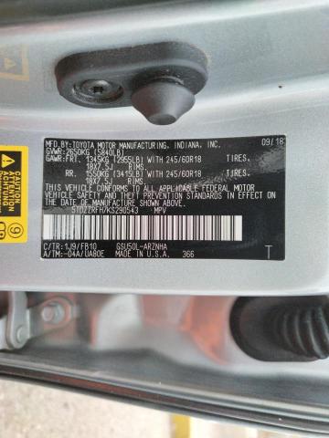 Photo 14 from auction – 2019 TOYOTA HIGHLANDER with VIN 5TDZZRFH7KS290543