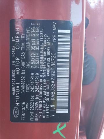 Photo 10 from auction – 2016 HYUNDAI TUCSON LIM with VIN KM8J33A23GU184720
