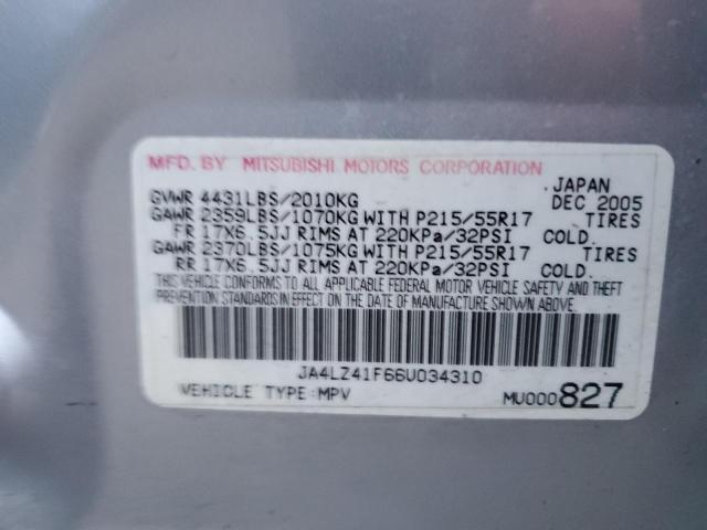 Photo 14 from auction – 2006 MITSUBISHI OUTLANDER with VIN JA4LZ41F66U034310