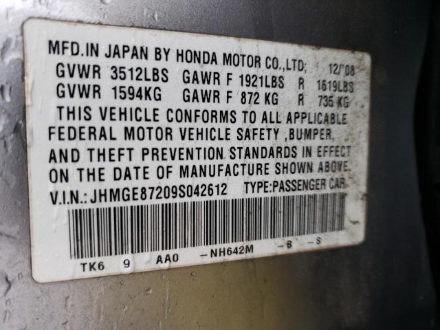 Photo 10 from auction – 2009 HONDA FIT with VIN JHMGE87209S042612
