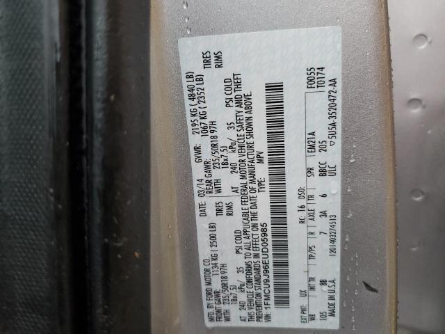 Photo 10 from auction – 2014 FORD ESCAPE TIT with VIN 1FMCU9J96EUD05985