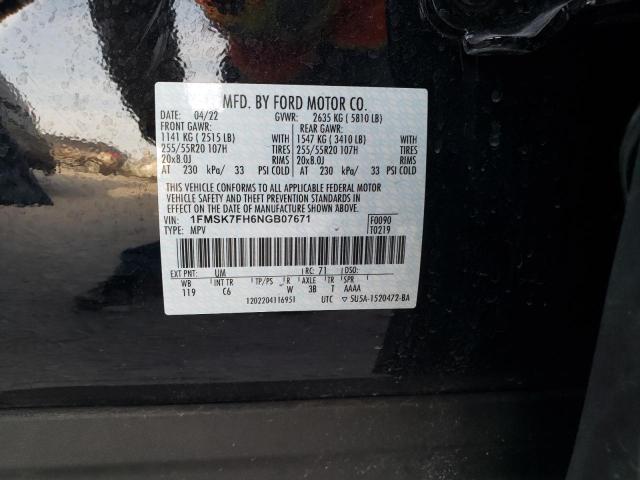 Photo 14 from auction – 2022 FORD EXPLORER L with VIN 1FMSK7FH6NGB07671