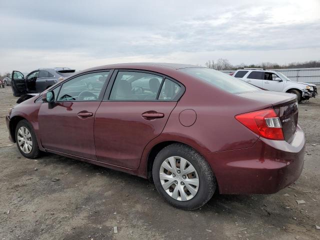 Photo 2 from auction – 2012 HONDA CIVIC LX with VIN 19XFB2F54CE374268