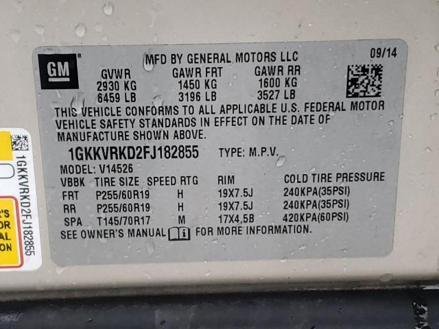 Foto 14 de la subasta – 2015 GMC ACADIA SLT con VIN 1GKKVRKD2FJ182855