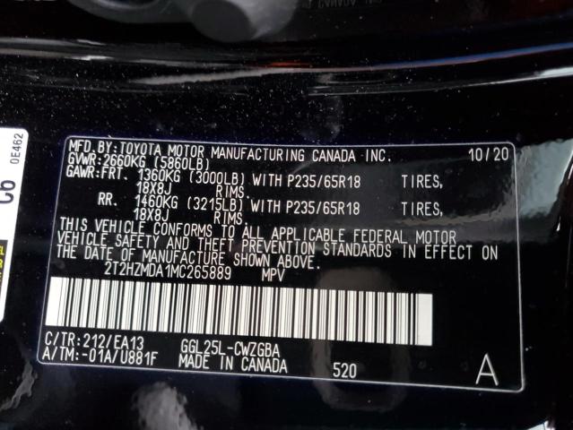 Photo 14 from auction – 2021 LEXUS RX 350 with VIN 2T2HZMDA1MC265889