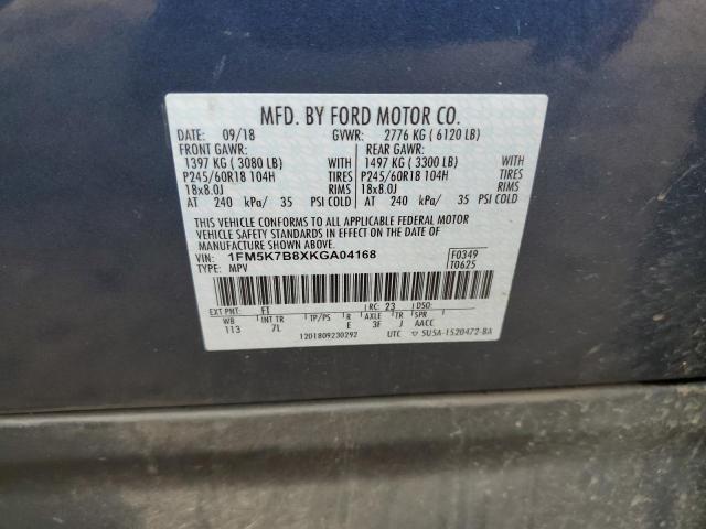 Photo 14 from auction – 2019 FORD EXPLORER with VIN 1FM5K7B8XKGA04168
