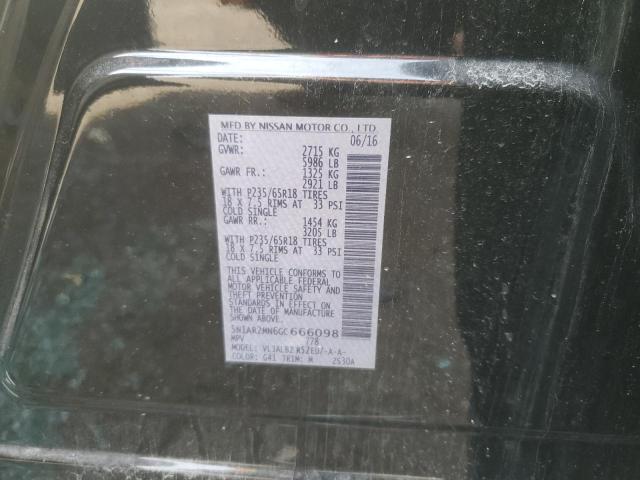 Photo 14 from auction – 2016 NISSAN PATHFINDER with VIN 5N1AR2MN6GC666098