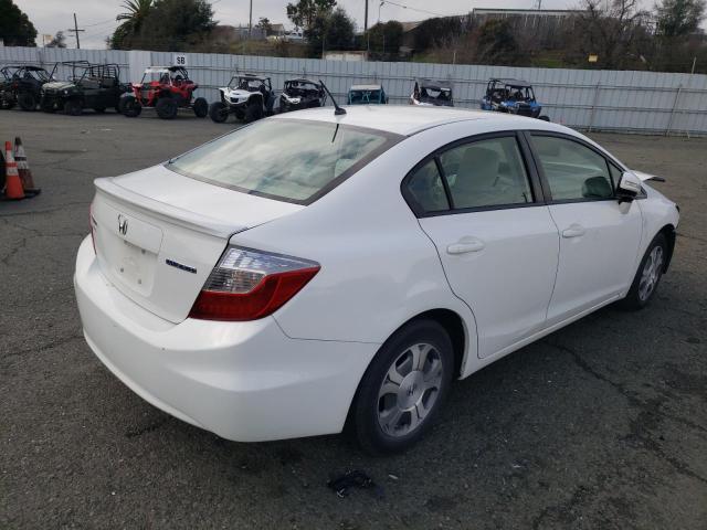 Photo 3 from auction – 2012 HONDA CIVIC HYBR with VIN JHMFB4F20CS008692