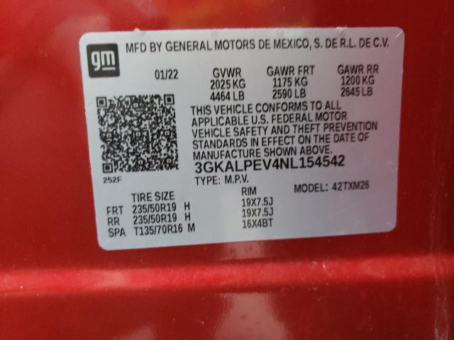 Photo 14 from auction – 2022 GMC TERRAIN SL with VIN 3GKALPEV4NL154542