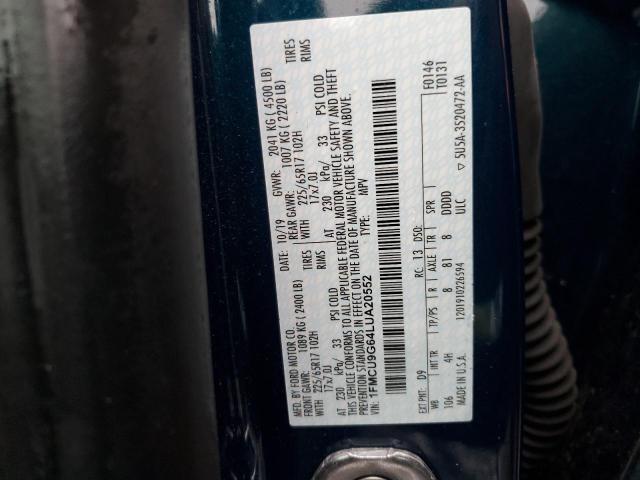 Photo 10 from auction – 2020 FORD ESCAPE SE with VIN 1FMCU9G64LUA20552