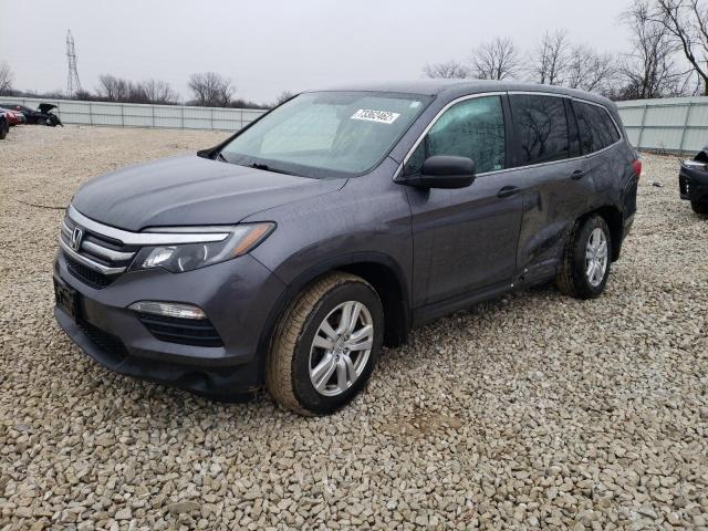 HONDA PILOT LX 2018 with VIN 5FNYF6H16JB062734 - Photo from auction