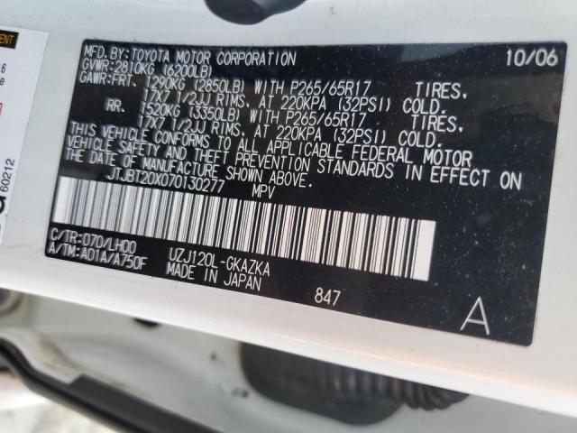Photo 14 from auction – 2007 LEXUS GX 470 with VIN JTJBT20X070130277