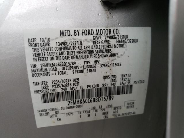 Photo 10 from auction – 2011 FORD FLEX SEL with VIN 2FMHK6CC6BBD15789