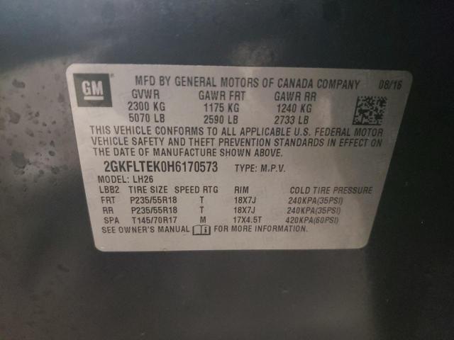 Photo 14 from auction – 2017 GMC TERRAIN SL with VIN 2GKFLTEK0H6170573