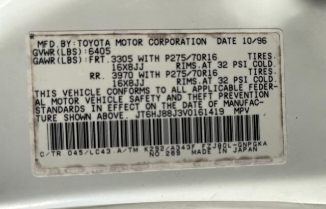 Photo 10 from auction – 1997 LEXUS LX 450 with VIN JT6HJ88J3V0161419