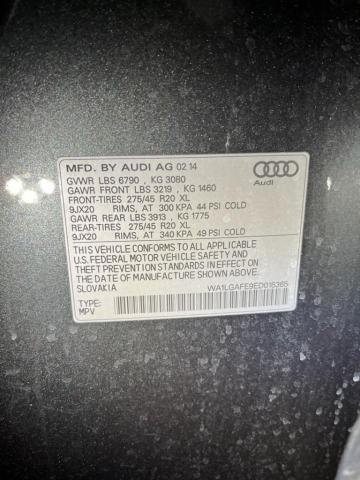Photo 10 from auction – 2014 AUDI Q7 with VIN WA1LGAFE9ED015365