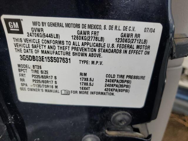 Photo 14 from auction – 2005 BUICK RENDEZVOUS with VIN 3G5DB03E15S507631