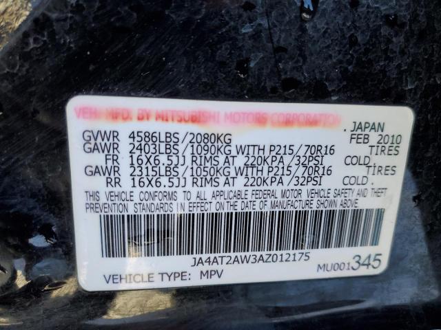 Photo 14 from auction – 2010 MITSUBISHI OUTLANDER with VIN JA4AT2AW3AZ012175