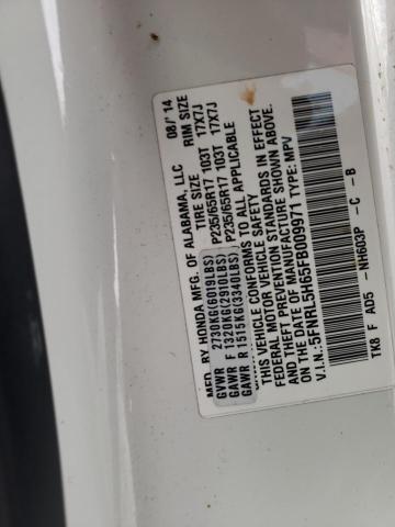 Photo 14 from auction – 2015 HONDA ODYSSEY EX with VIN 5FNRL5H65FB009971