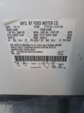 Photo 14 from auction – 2013 FORD EXPLORER L with VIN 1FM5K8F86DGC24667