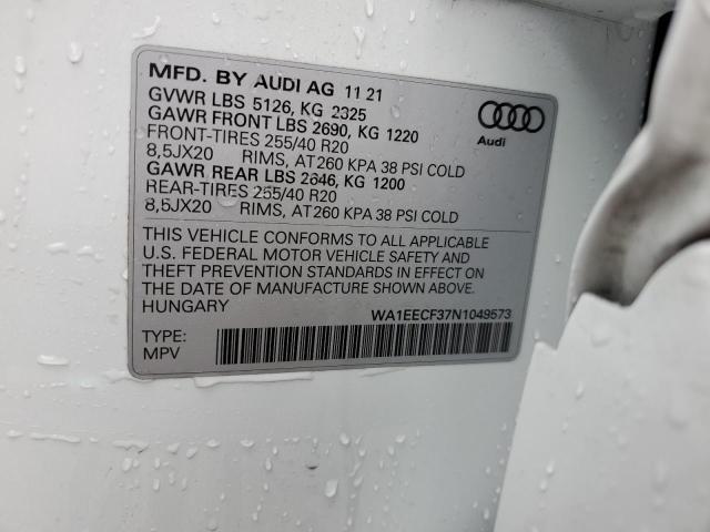 Photo 14 from auction – 2022 AUDI Q3 PREMIUM with VIN WA1EECF37N1049573