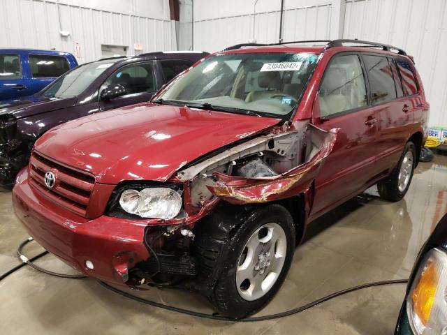 TOYOTA HIGHLANDER 2005 with VIN JTEEP21A550097817 - Photo from auction