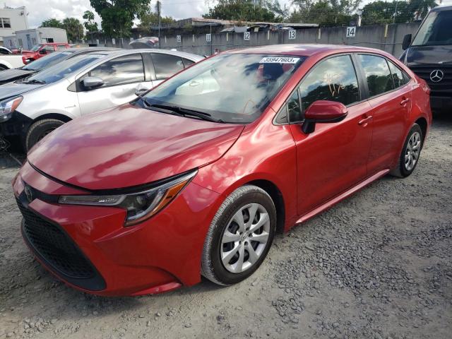 TOYOTA COROLLA LE 2020 with VIN 5YFEPRAE7LP068502 - Photo from auction