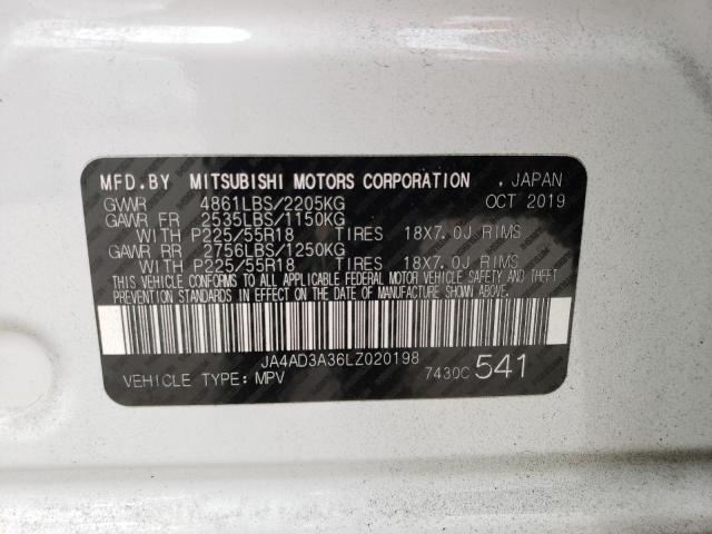 Photo 14 from auction – 2020 MITSUBISHI OUTLANDER with VIN JA4AD3A36LZ020198