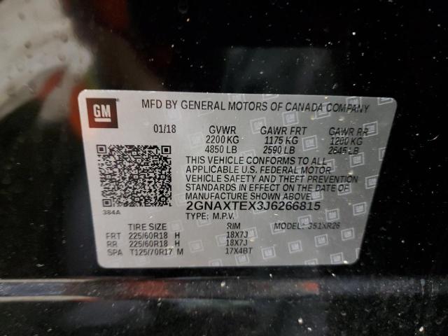 Photo 14 from auction – 2018 CHEVROLET EQUINOX LT with VIN 2GNAXTEX3J6266815