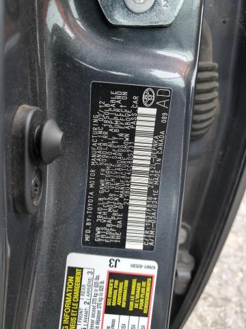 Photo 10 from auction – 2012 TOYOTA COROLLA BA with VIN 2T1BU4EE4CC805731