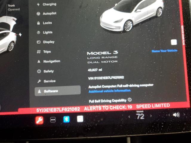 Photo 9 from auction – 2020 TESLA MODEL 3 with VIN 5YJ3E1EB7LF621062