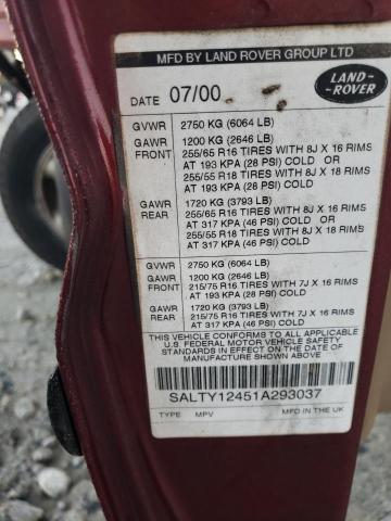 Photo 14 from auction – 2001 LAND ROVER DISCOVERY with VIN SALTY12451A293037