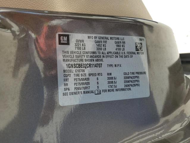 Photo 14 from auction – 2012 CHEVROLET TAHOE C150 with VIN 1GNSCBE02CR114707