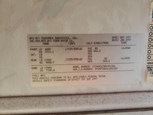 Photo 10 from auction – 1997 FORD F SUPER DU with VIN 3FCMF53G0VJA21359
