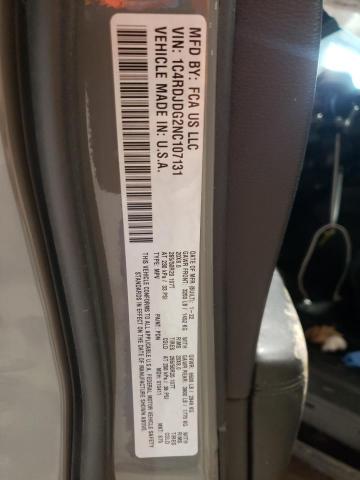 Photo 14 from auction – 2022 DODGE DURANGO GT with VIN 1C4RDJDG2NC107131