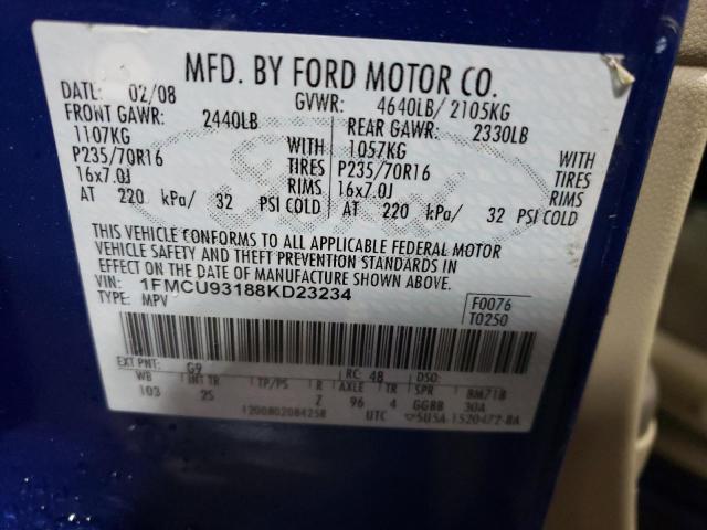Photo 14 from auction – 2008 FORD ESCAPE XLT with VIN 1FMCU93188KD23234
