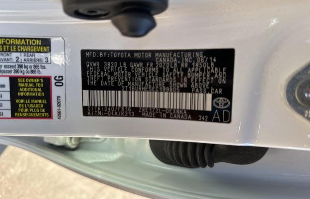 Photo 10 from auction – 2014 TOYOTA COROLLA L with VIN 2T1BURHE5EC199805