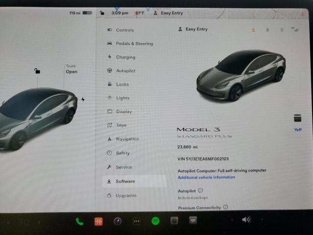 Photo 9 from auction – 2021 TESLA MODEL 3 with VIN 5YJ3E1EA6MF002123