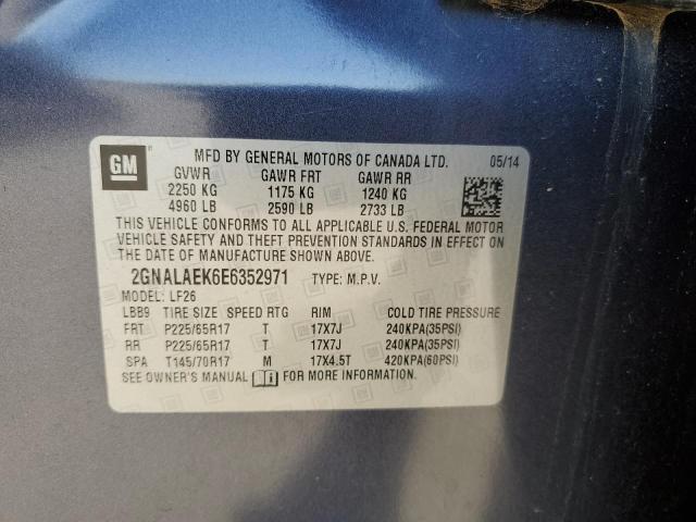 Photo 14 from auction – 2014 CHEVROLET EQUINOX LS with VIN 2GNALAEK6E6352971