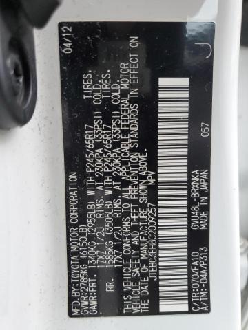 Photo 14 from auction – 2012 TOYOTA HIGHLANDER with VIN JTEBC3EH8C2009257
