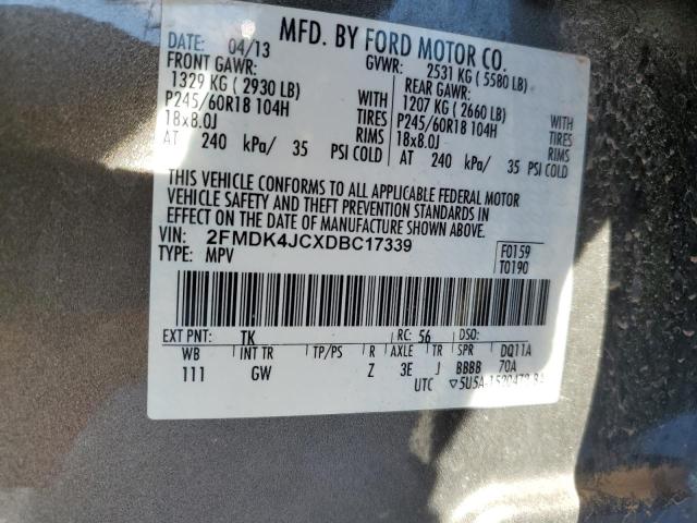 Photo 14 from auction – 2013 FORD EDGE SEL with VIN 2FMDK4JCXDBC17339