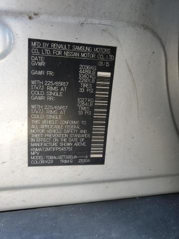 Photo 14 from auction – 2015 NISSAN ROGUE S with VIN KNMAT2MT1FP545751